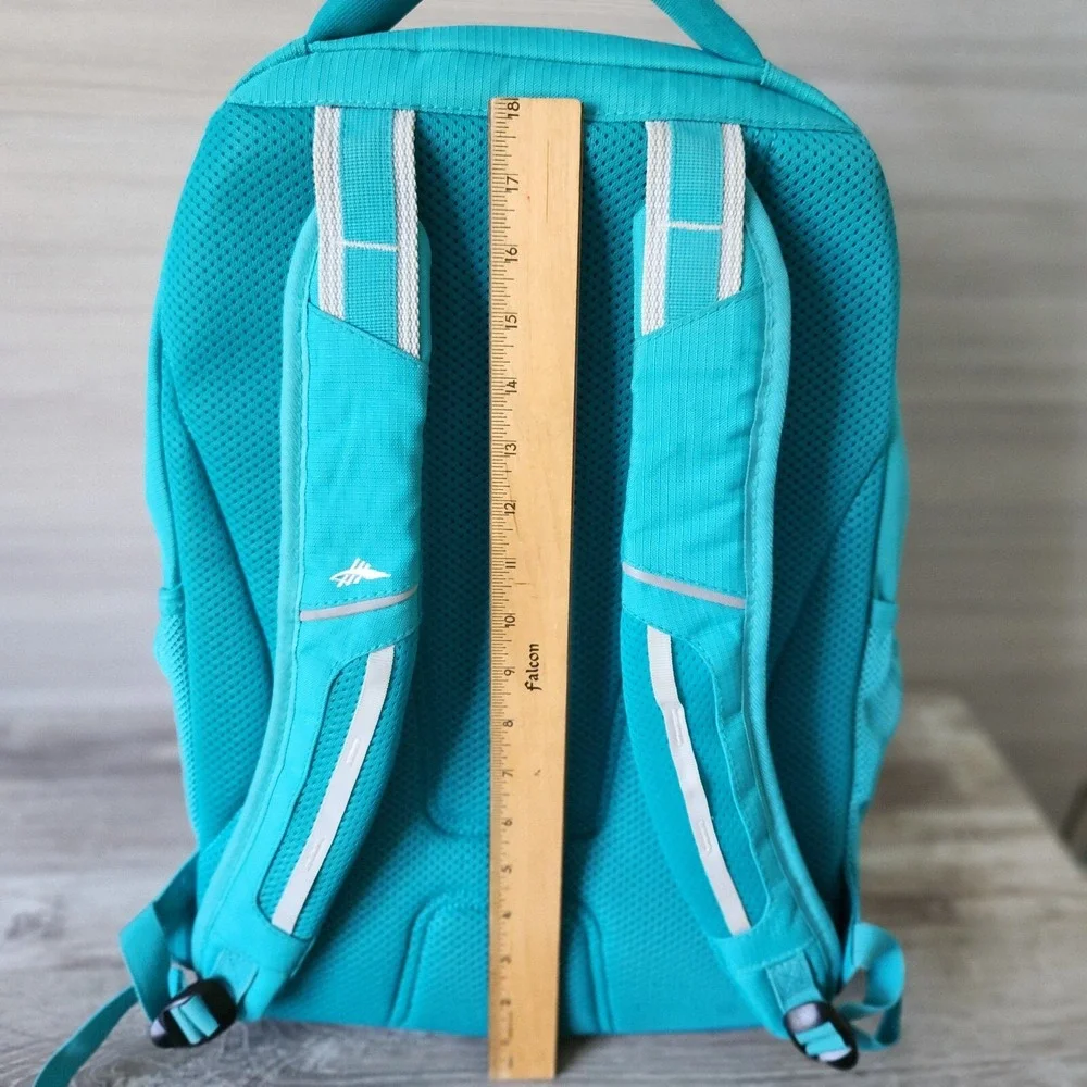High Sierra Ripstop Multi-Compartment Backpack Turquoise Teal Reflective Bag